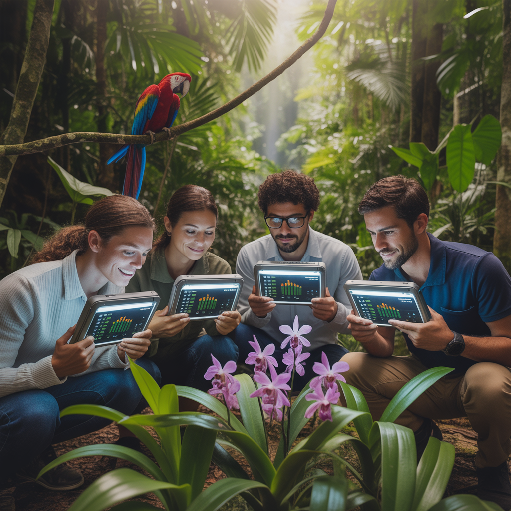 Equipo de EcoBrasil Futuro en trabajo de campo
